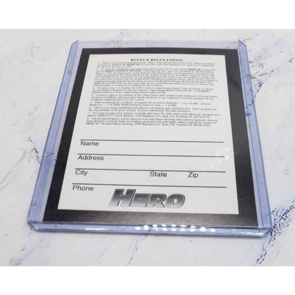 1994 Hero Magazine #11 Promo Card Insert DC Comics Superman - Picture 4 of 4